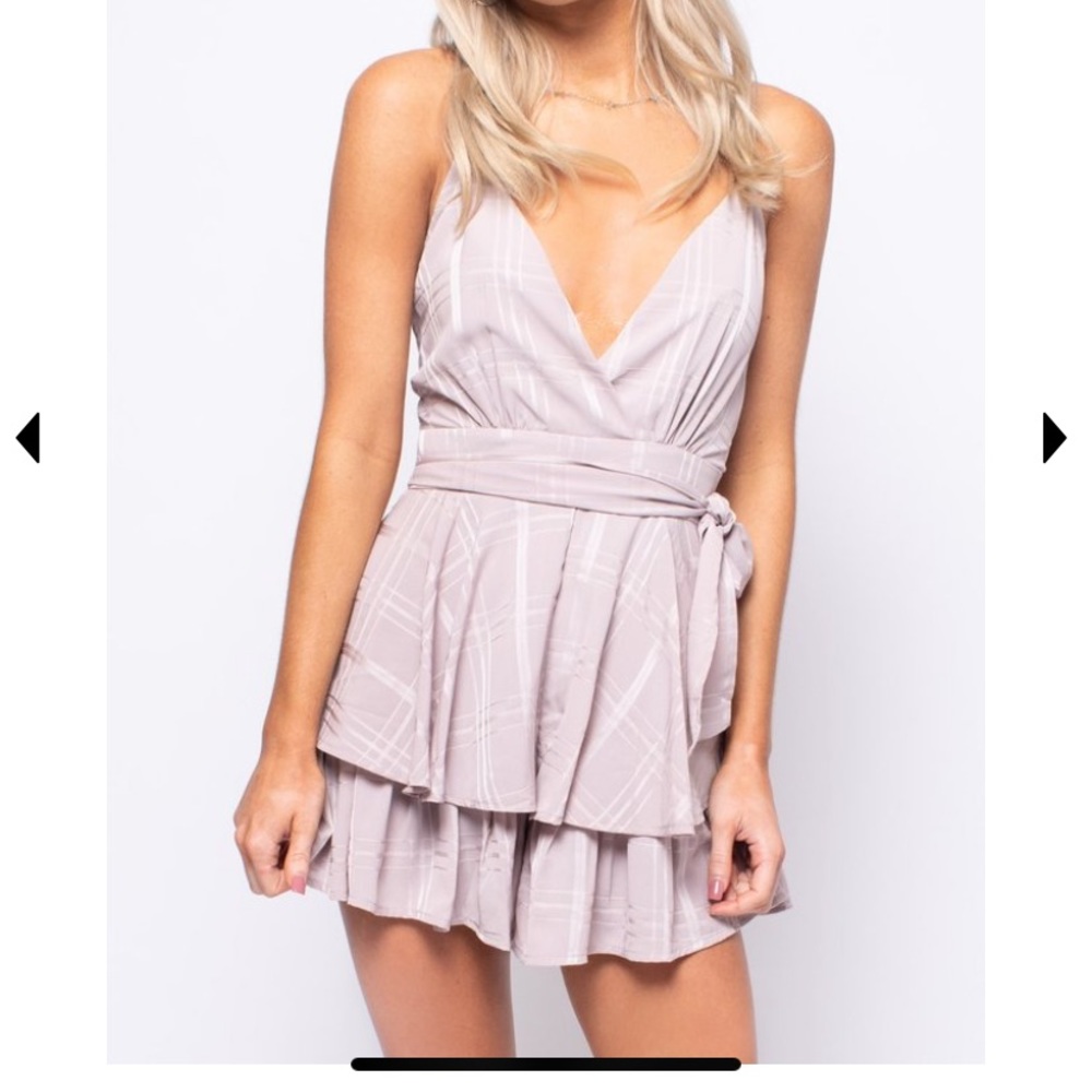 Silk Ruffle Layer Romper